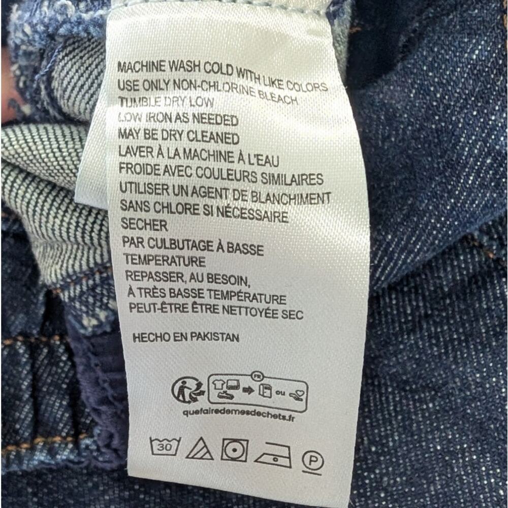 Anthropologie Pilcro Izzie Relaxed Pull-On Barrel Jeans Womens S Navy Fuse Wash - Picture 5 of 9